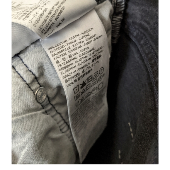 501 Navy Blue Dark Wash Straight Leg High Waist Jeans - Picture 9 of 9